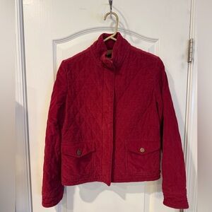 Eddie Bauer Vintage Women's Quilted Red Cordoroy Jacket